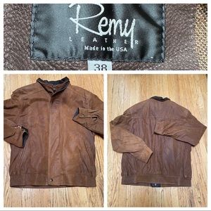 aren’t Butter Soft Arrow Leather Jacket Sz Mens 38